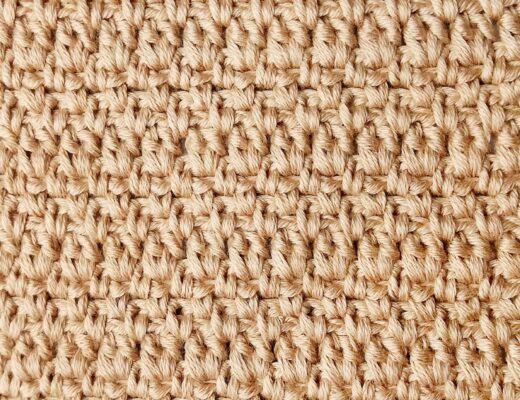 Crochet stitch step-by-step photo tutorial: Striped moss stitch