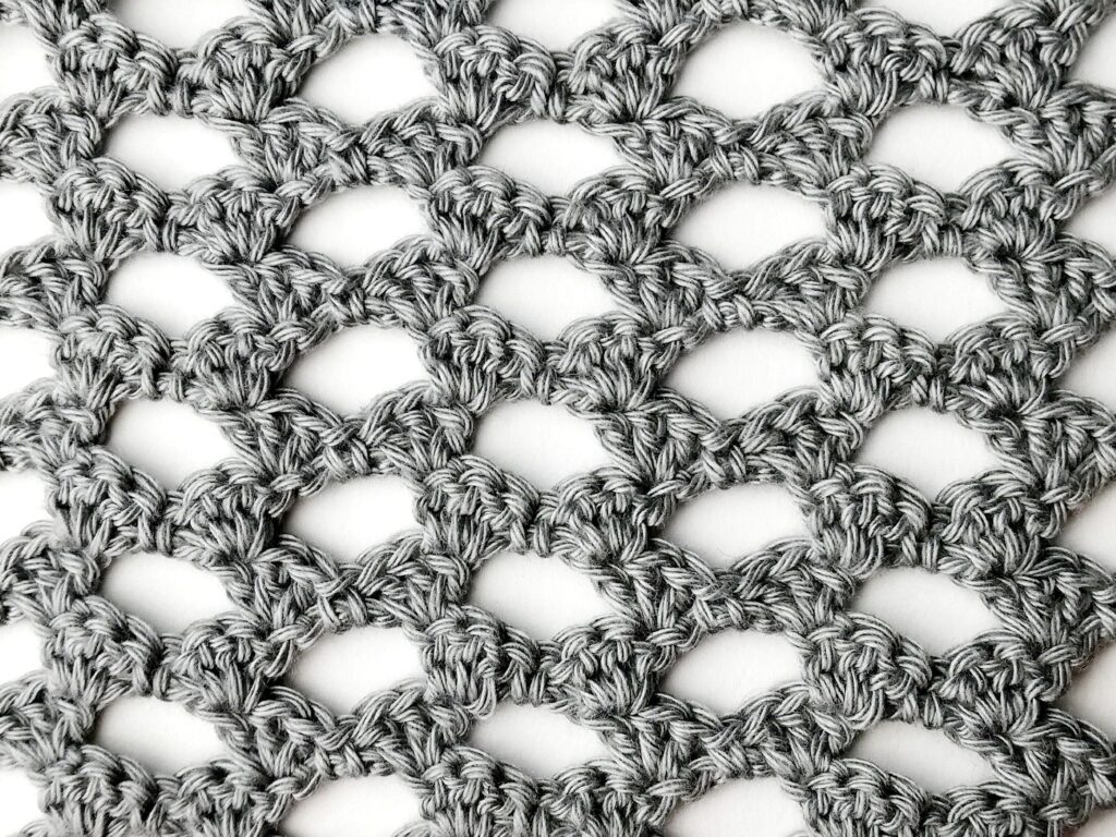 Crochet stitch step-by-step photo tutorial: Zigzag eyelet stitch