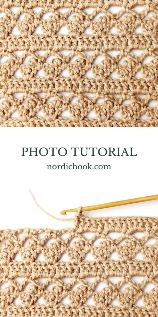 Crochet stitch step-by-step photo tutorial: Dessert stitch