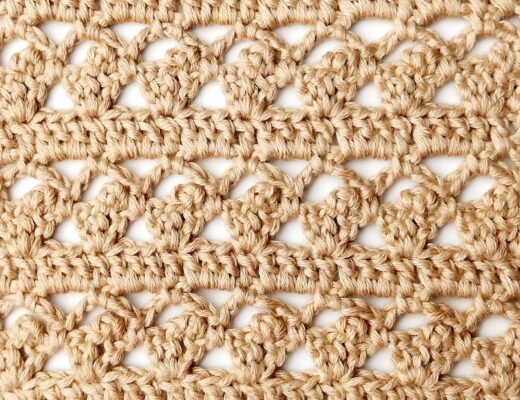 Crochet stitch step-by-step photo tutorial: Dessert stitch
