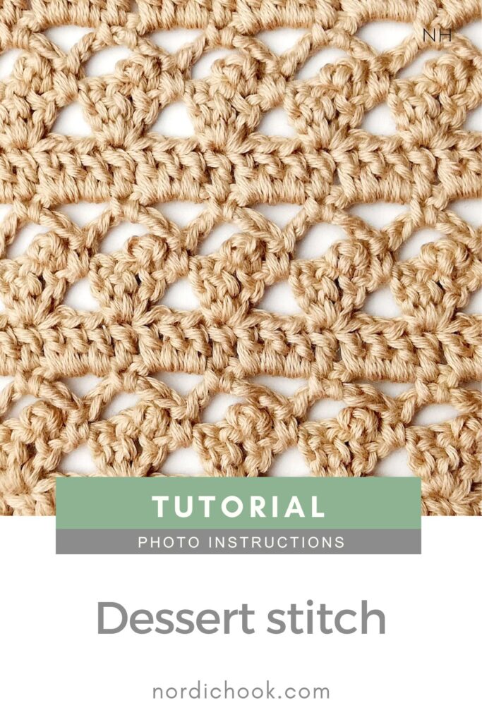 Crochet stitch step-by-step photo tutorial: Dessert stitch