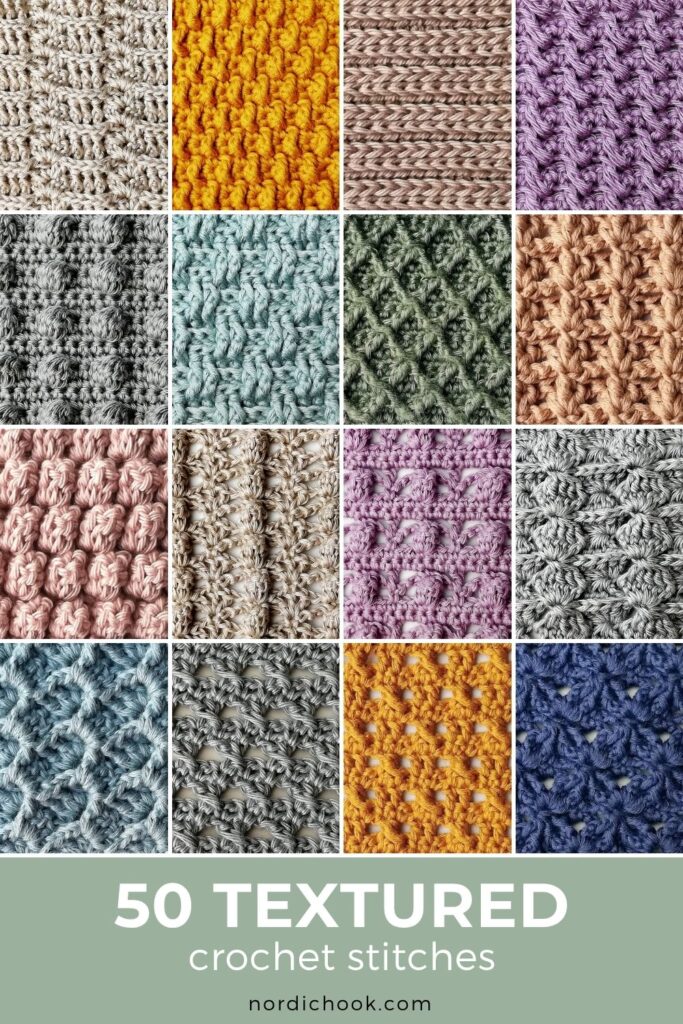50 textured crochet stitches: step-by-step photo tutorials