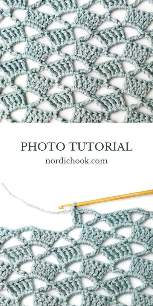 Crochet stitch step-by-step photo tutorial: Large drunken granny stitch