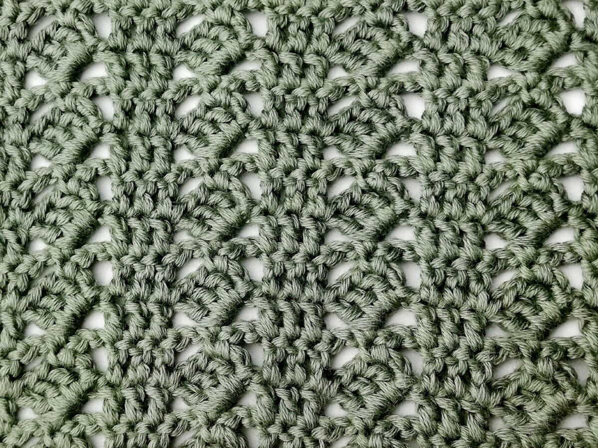 Crochet stitch step-by-step photo tutorial: Column and tilted block stitch